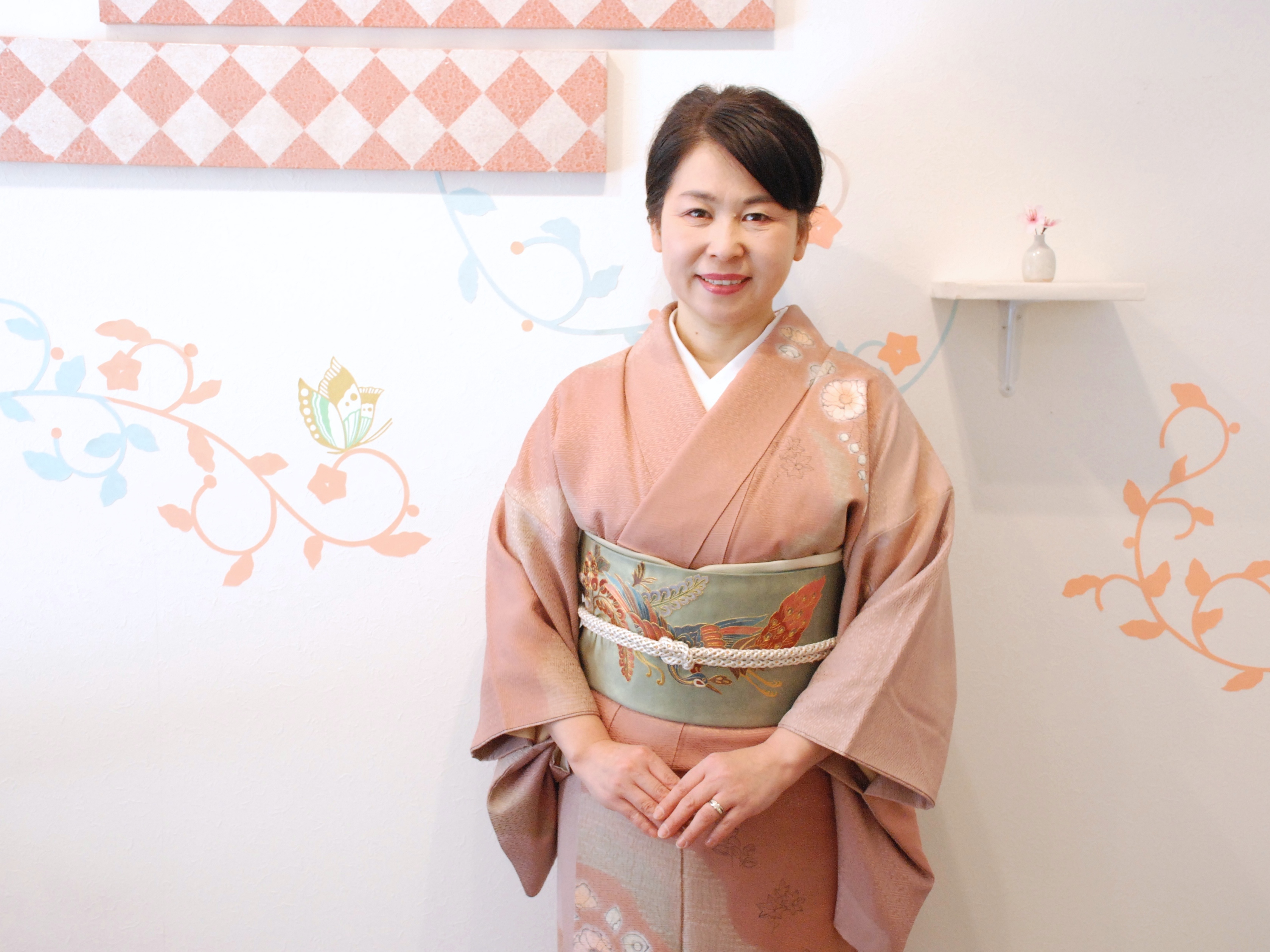 かさね母と娘の「きもの着回し術」3月 辻が花訪問着/刺繍袋帯